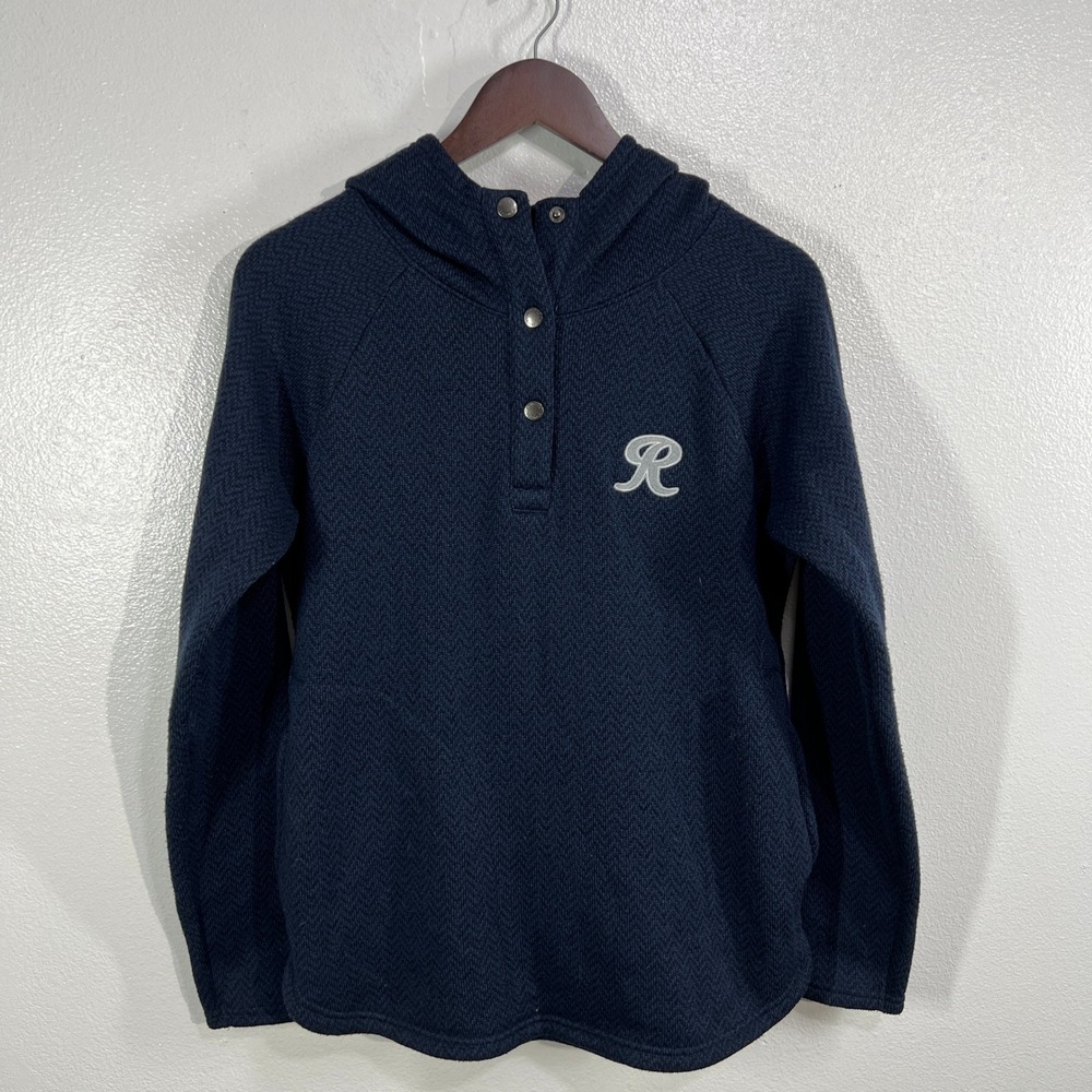 Columbia Sportswear Women's Blue Herringbone Fleece Hoodie Pullover Size L